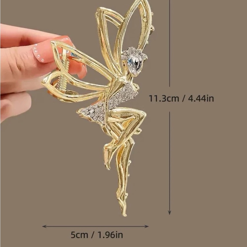 1pc Women's Hair Clip For High Ponytail Or Hair Bun With Large Size, Butterfly - Picture 3 of 3